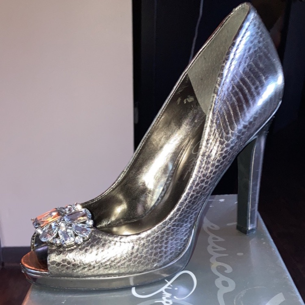 Jessica Simpson Silver Heals